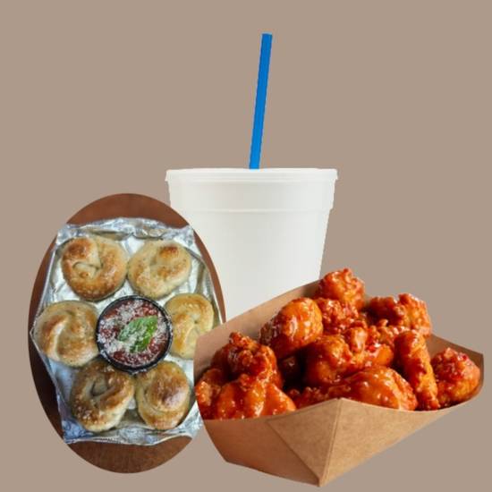 Boneless Wings (6pcs) & Garlic Knots (6pcs) Combo