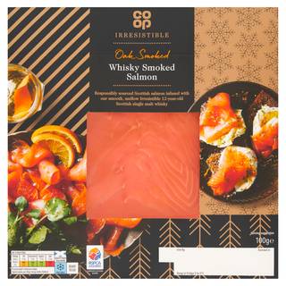 Co-op Irresistible Whisky Smoked Salmon 100g