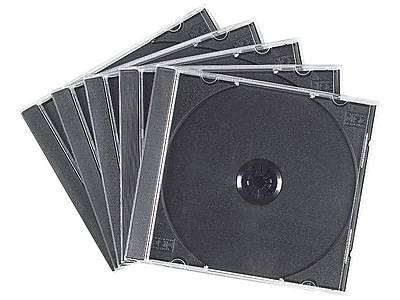Staples Standard Jewel Cases For Cd, Black (25 ct)