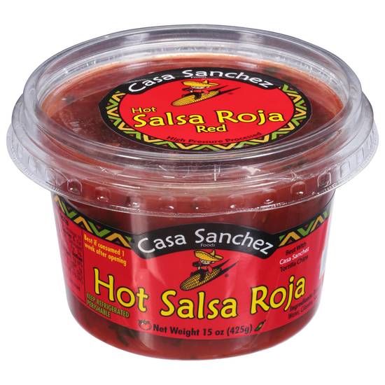 Casa Sanchez Hot Salsa Roja (15 oz)
