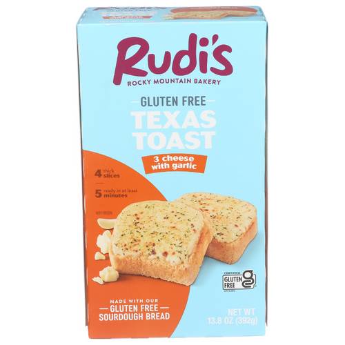 Rudi's Gluten Free 3 Cheese With Garlic Texas Toast