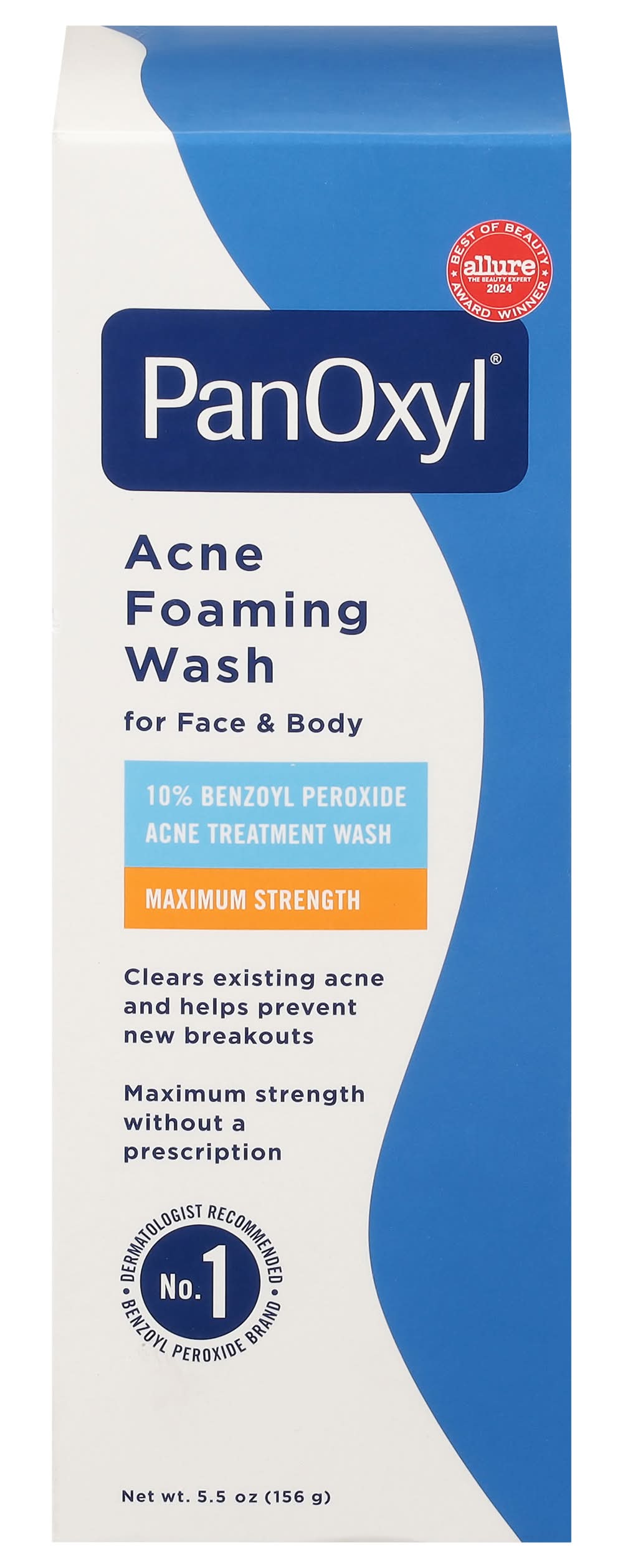 PanOxyl Maximum Strength Acne Foaming Wash For Face & Body (5.5 oz)