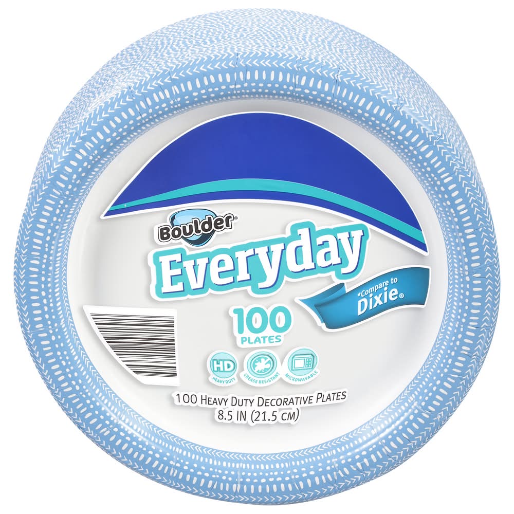 Boulder Canyon Everyday Heavy Duty Decorative Plates, 8.5 in (100 ct)