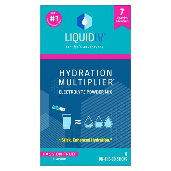 Hydration Multiplier Passion Fruit, Electrolyte Powder Mix (6 pack)