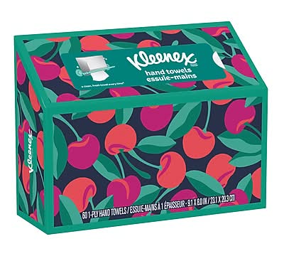 Kleenex Guest Towel Paper Towels, 1-ply, 60 Sheets/Box (38586)