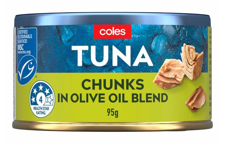 Coles Chunks in Olive Oil Blend, Tuna (95g)