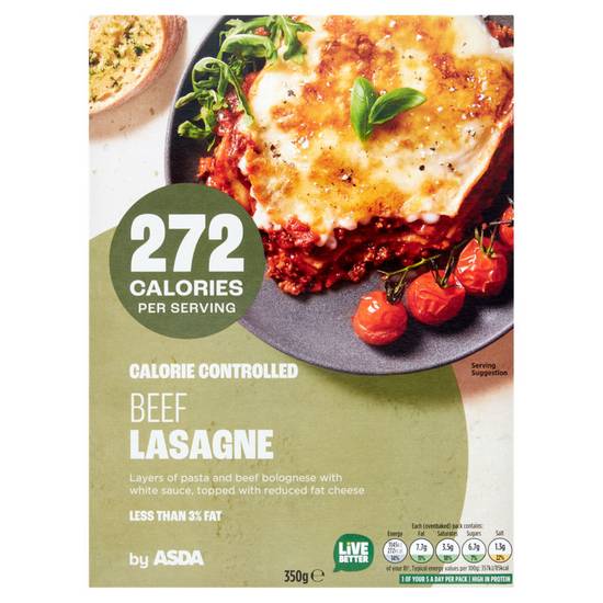 Asda Calorie Counted Beef Lasagne 350g