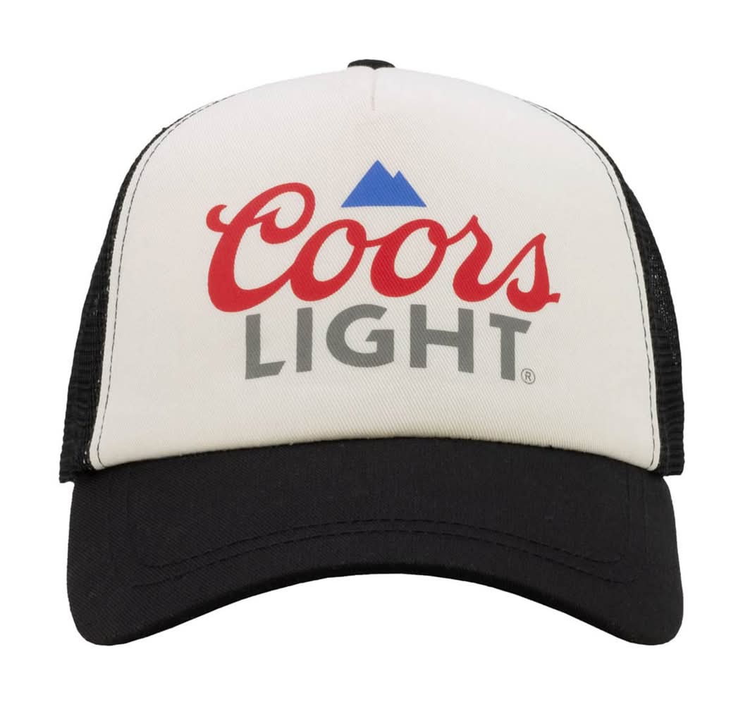 Coors Light Meshback Plastic Snapback Trucker Cap