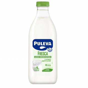 Leche semidesnatada fresca Puleva botella 1 l.