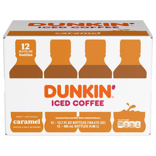 Dunkin' Iced Coffee (12 pack, 13.7 fl oz) (caramel)
