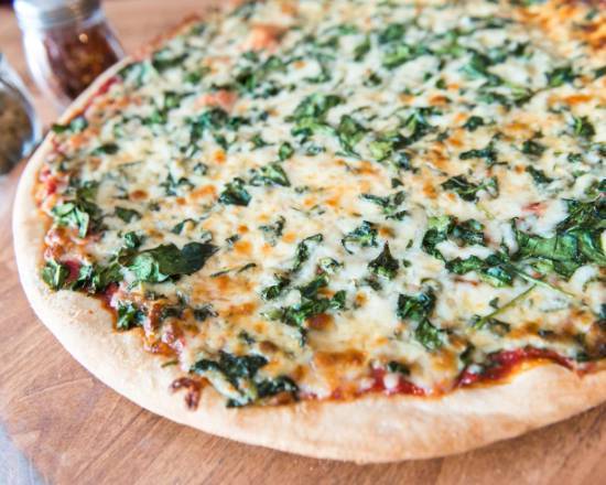 Fresh Spinach Thin Crust Pizza