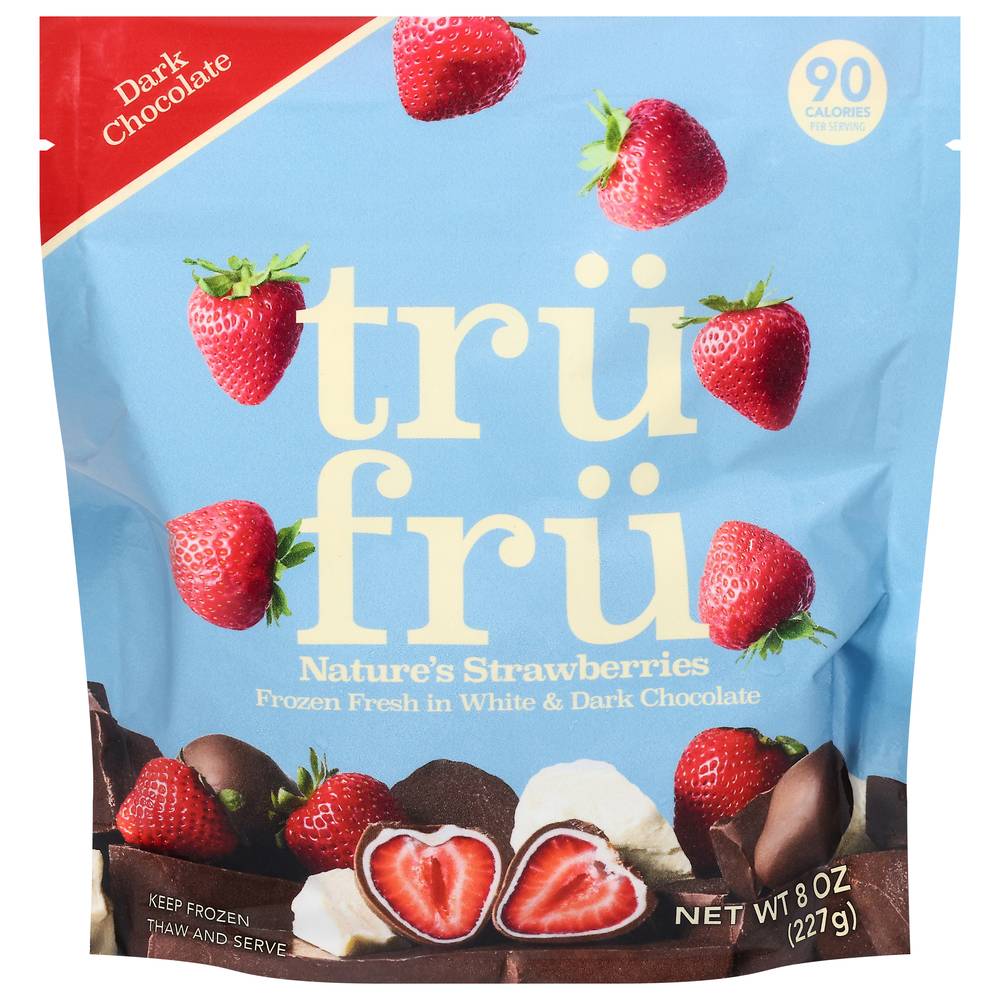 Tru Fru Nature's Frozen Fresh in White & Dark Chocolate, Strawberries (8 oz)