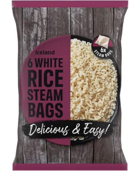 Iceland White Rice Steam Bags (6 pack)