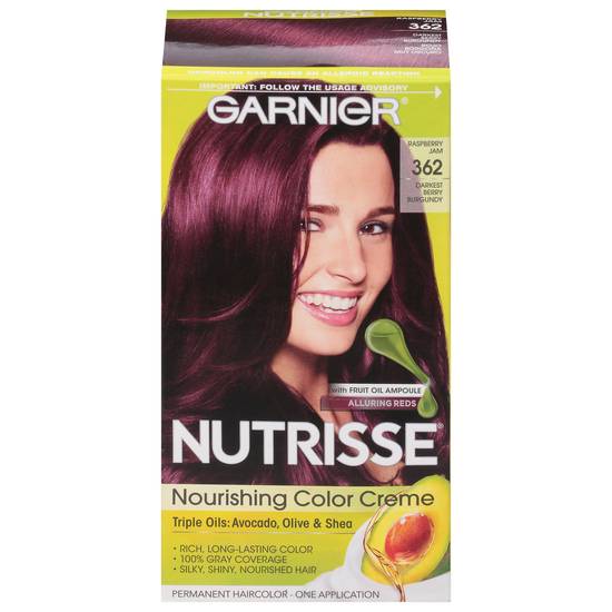 Nutrisse Darkest Berry Burgundy Permanent Toasted Rice Hair Color