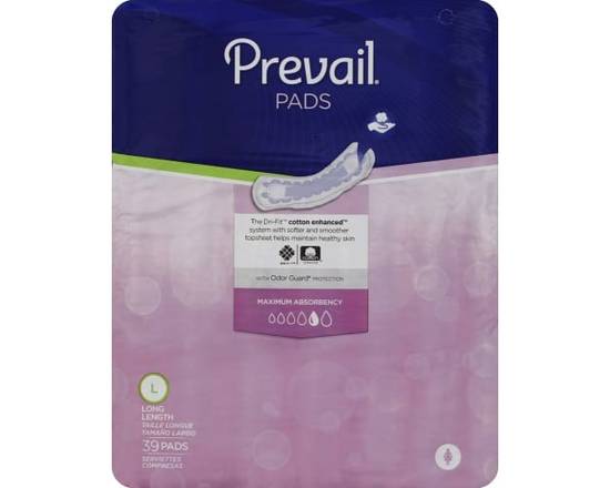 Prevail · Pads Long maximum Absorbency (39 pads)
