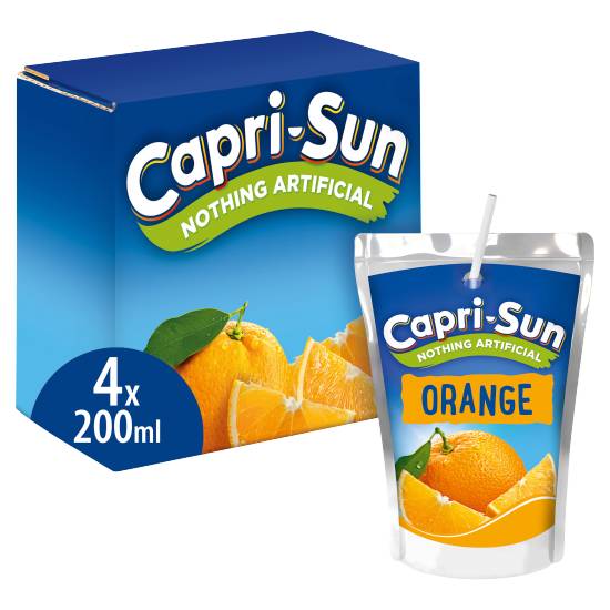 Capri-Sun Orange Drink (4 pack, 200 ml)