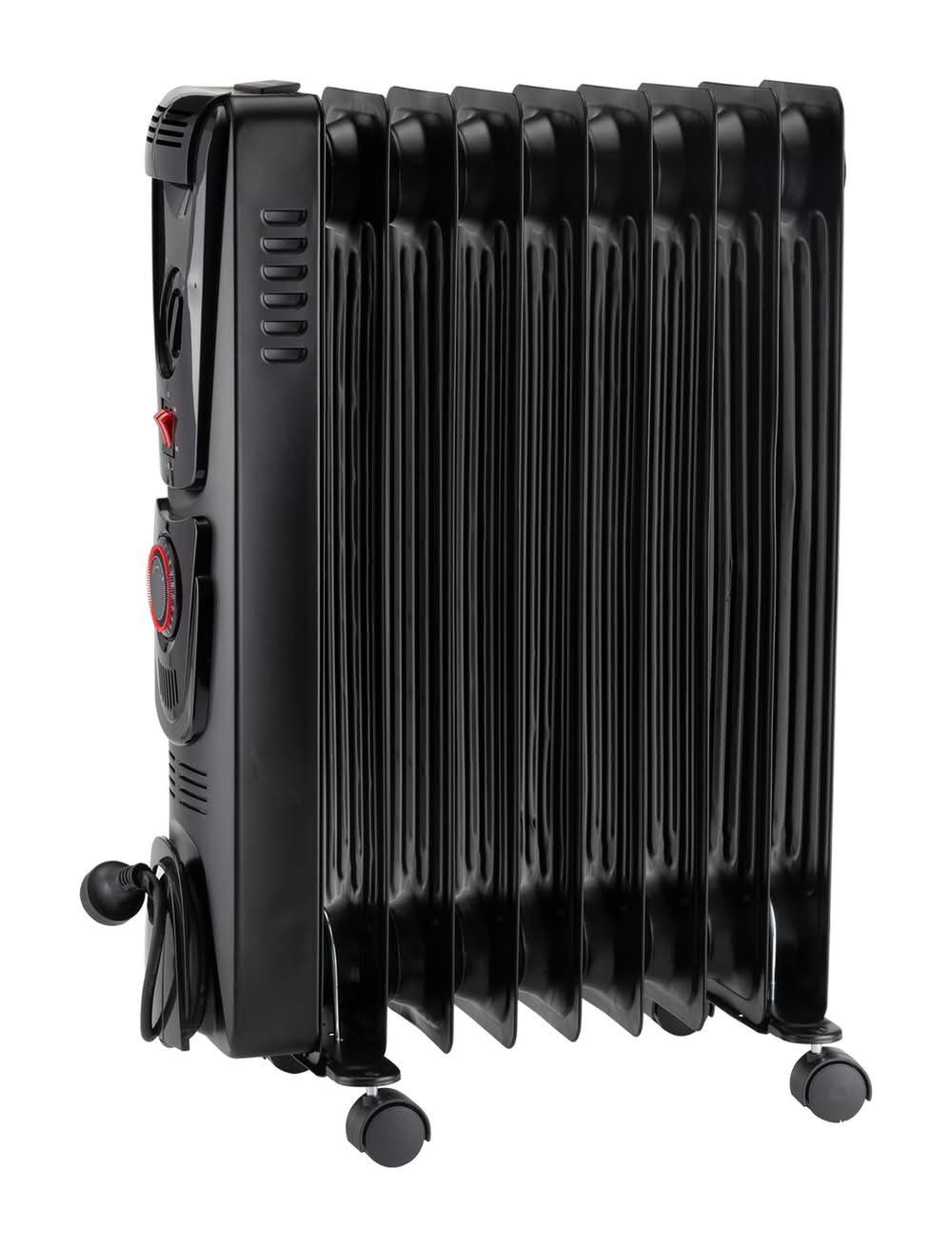 Arlec 2000W Black 9 Fin Oil Heater with 24Hr Timer