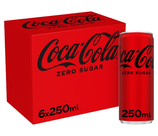 Coca-Cola Zero Sugar Soda (6 x 250ml)