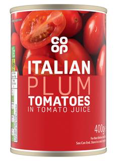 Co-op Peeled Plum Tomatoes in Tomato Juice 400g