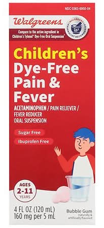 Walgreens Children's Dye Free Pain & Fever Bubble Gum (4 fl oz)