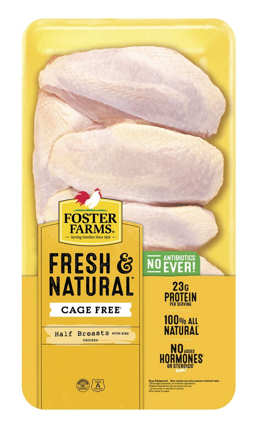 Foster Farms Chicken, Split Breasts, Fresh Value Pack Per Pound
