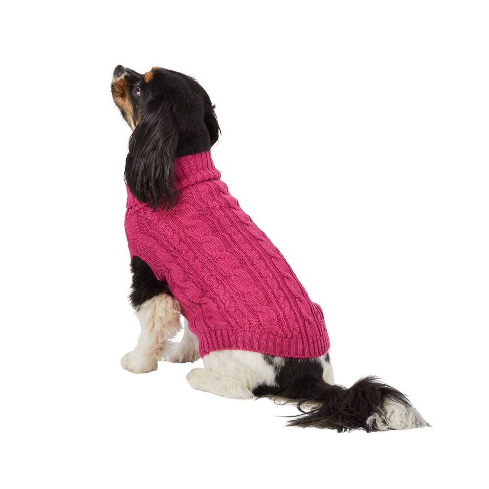 Top Paw® Value Solid Dog Sweater (Color: Maroon, Size: Large)