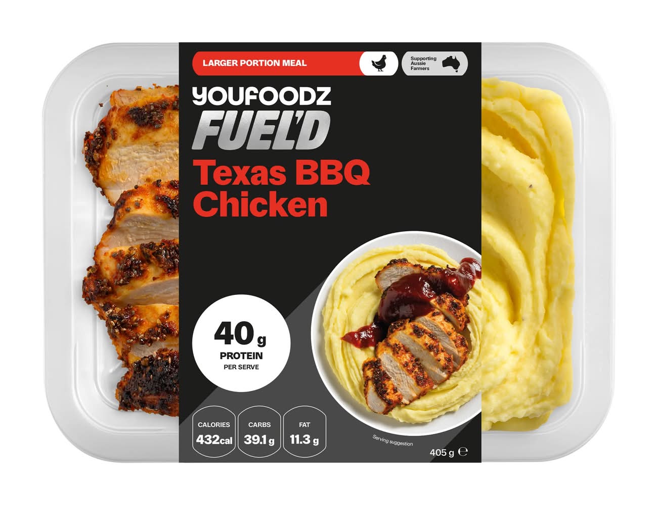 Youfoodz Fuel'd Texas BBQ Chicken 405g