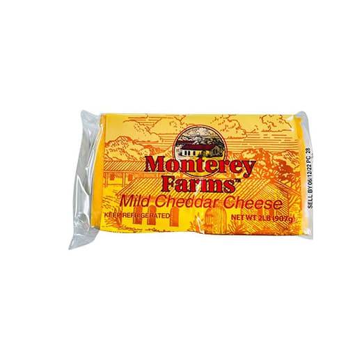 Monterey Farms Mild Cheddar Cheese (2 lbs)
