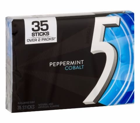 5 Peppermint Cobalt Gum 35 Count