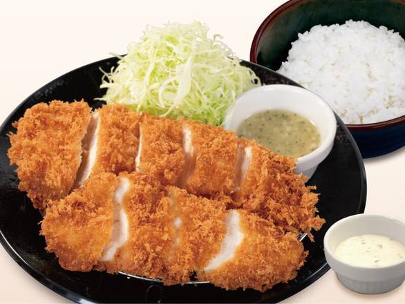 肉厚チキンムネかつ�＆ささみかつ（1本）定食