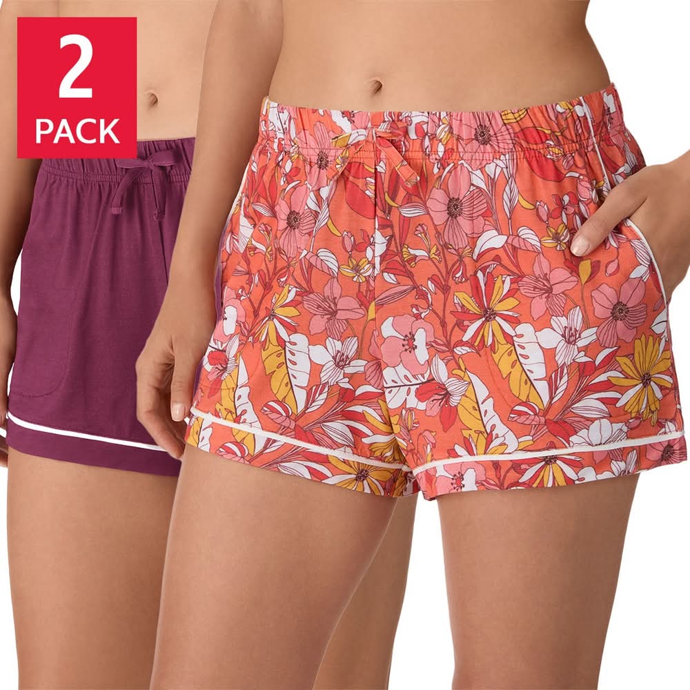 Room Service - Shorts De Détente Pour Femmes, Paquet De 2, Moyen / Room Service Women'S Lounge Shorts, 2-Pack, Medium