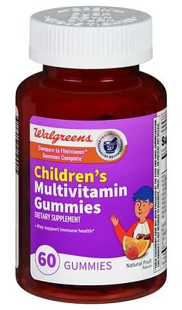 Walgreens Children's Multivitamin Gummies Natural Fruit Dietary Supplement (60 ct)