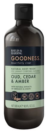 Baylis & Harding Goodness Oud, Cedar & Amber Natural Body Wash (500ml)