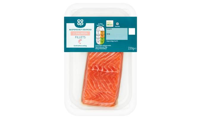 Co-op 2 Salmon Fillets 220g