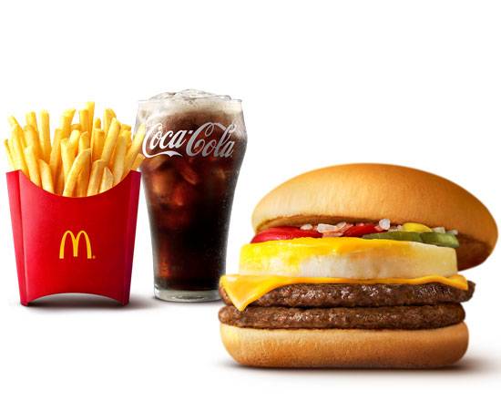 倍エグチ(倍エッグチーズバーガー) セット BAI Egg Cheeseburger Set