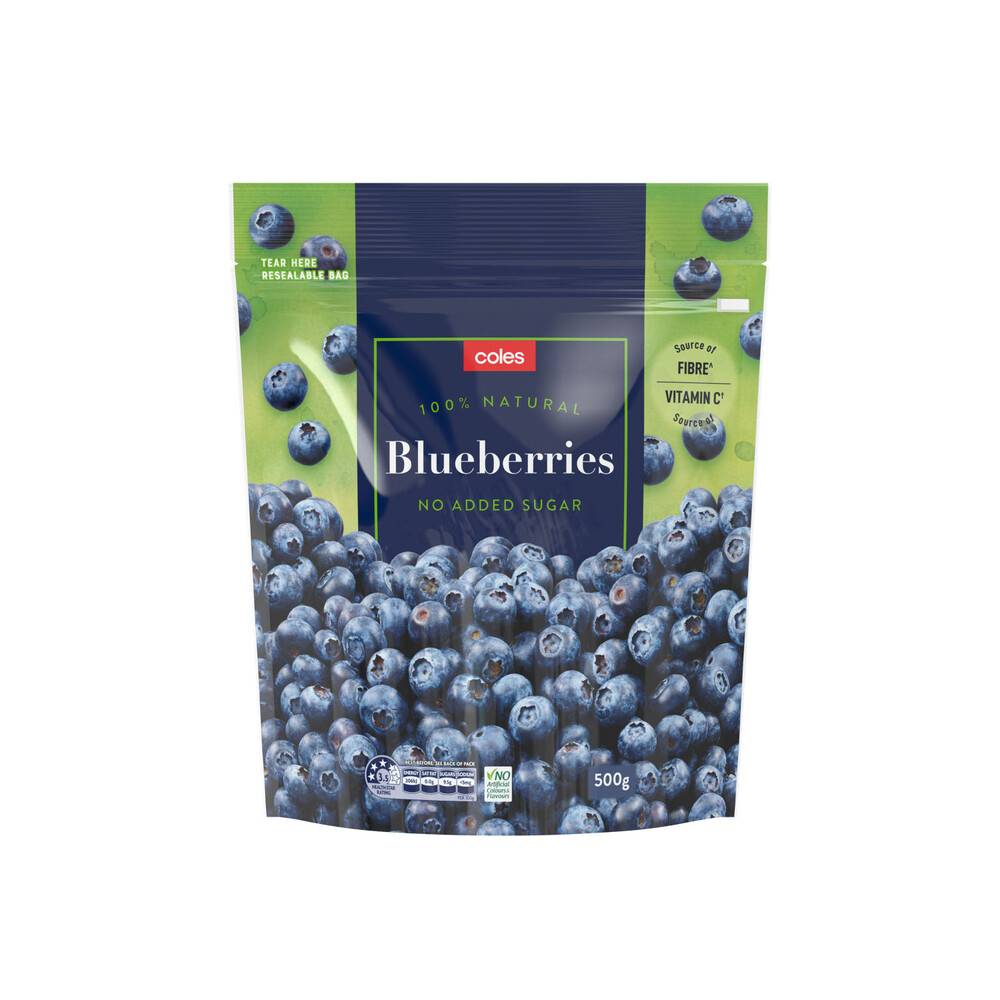 Coles Frozen Fruit Blueberries 500g