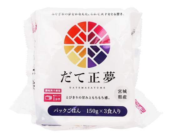 アイリスフーズ　だて正夢パックご飯　150g×3p　J-797