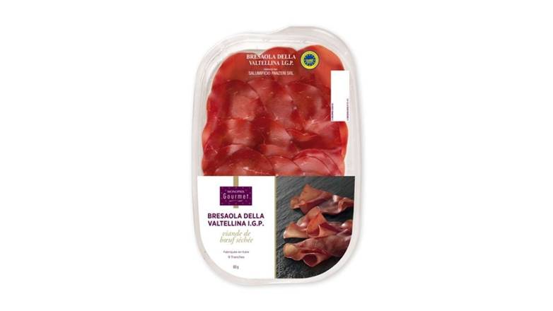 Monoprix Gourmet Bresaola viande de boeuf séchée IGP La barquette de 9 tranches - 80 g