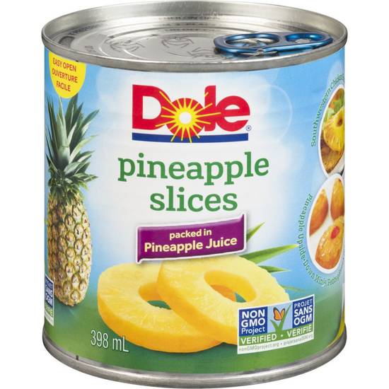 Dole tranches d'ananas dans du jus d'ananas (398 ml) - pineapple slices in pineapple juice (398 ml)