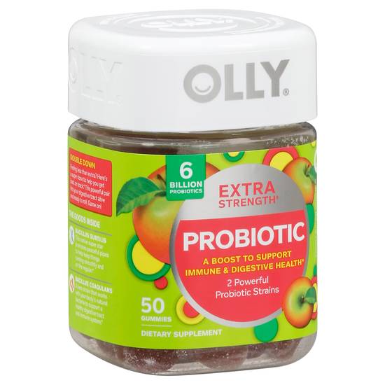 Olly Extra Strength Juicy Apple Probiotic Gummies (50 ct)