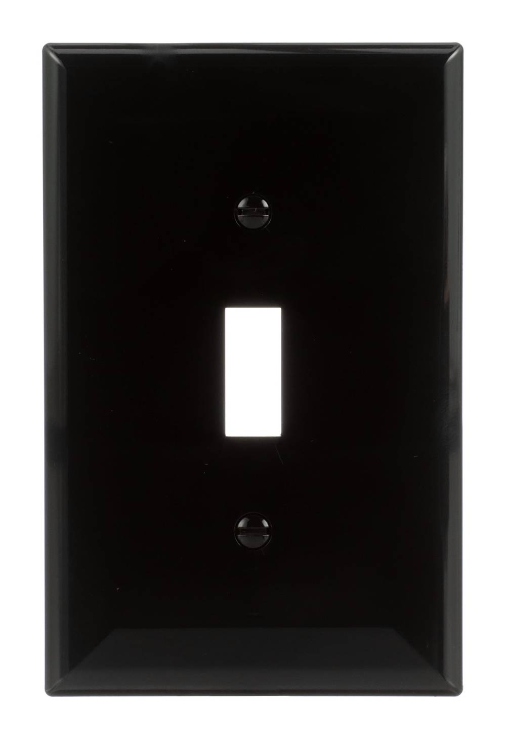 Eaton 1 -Gang Midsize Size Black Polycarbonate Indoor Toggle Wall Plate | PJ1BK-F-LW