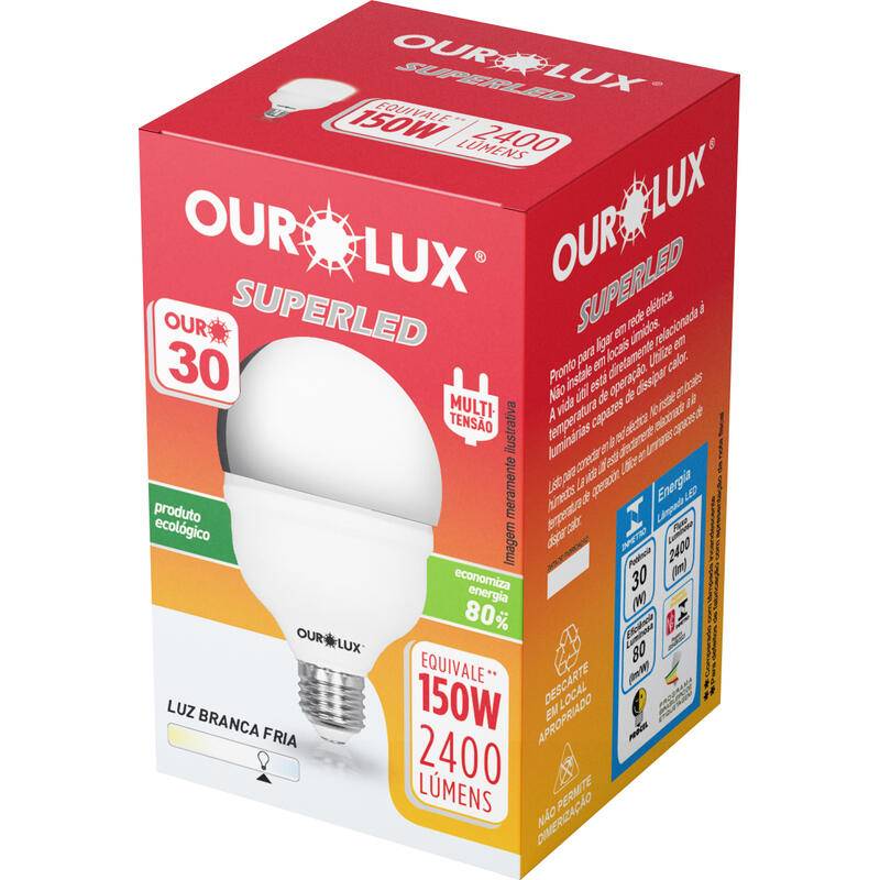 Ourolux lâmpada superled 30w bivolt (1 un)