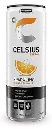 Celsius Sparkling Energy Dink, Orange (355 ml)