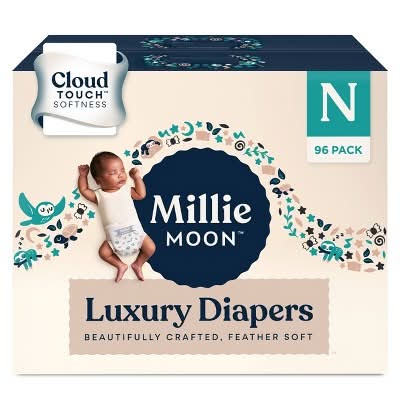 Millie Moon Newborn Luxury Diapers (96 ct)