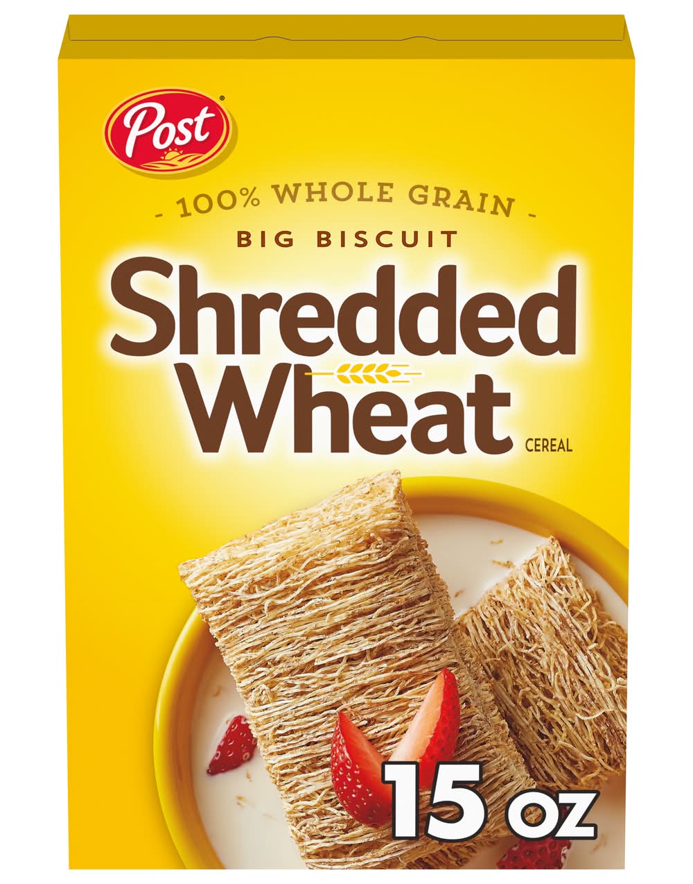 Post 100% Whole Grain Shredded Wheat Big Biscuit Cereal (15 oz)