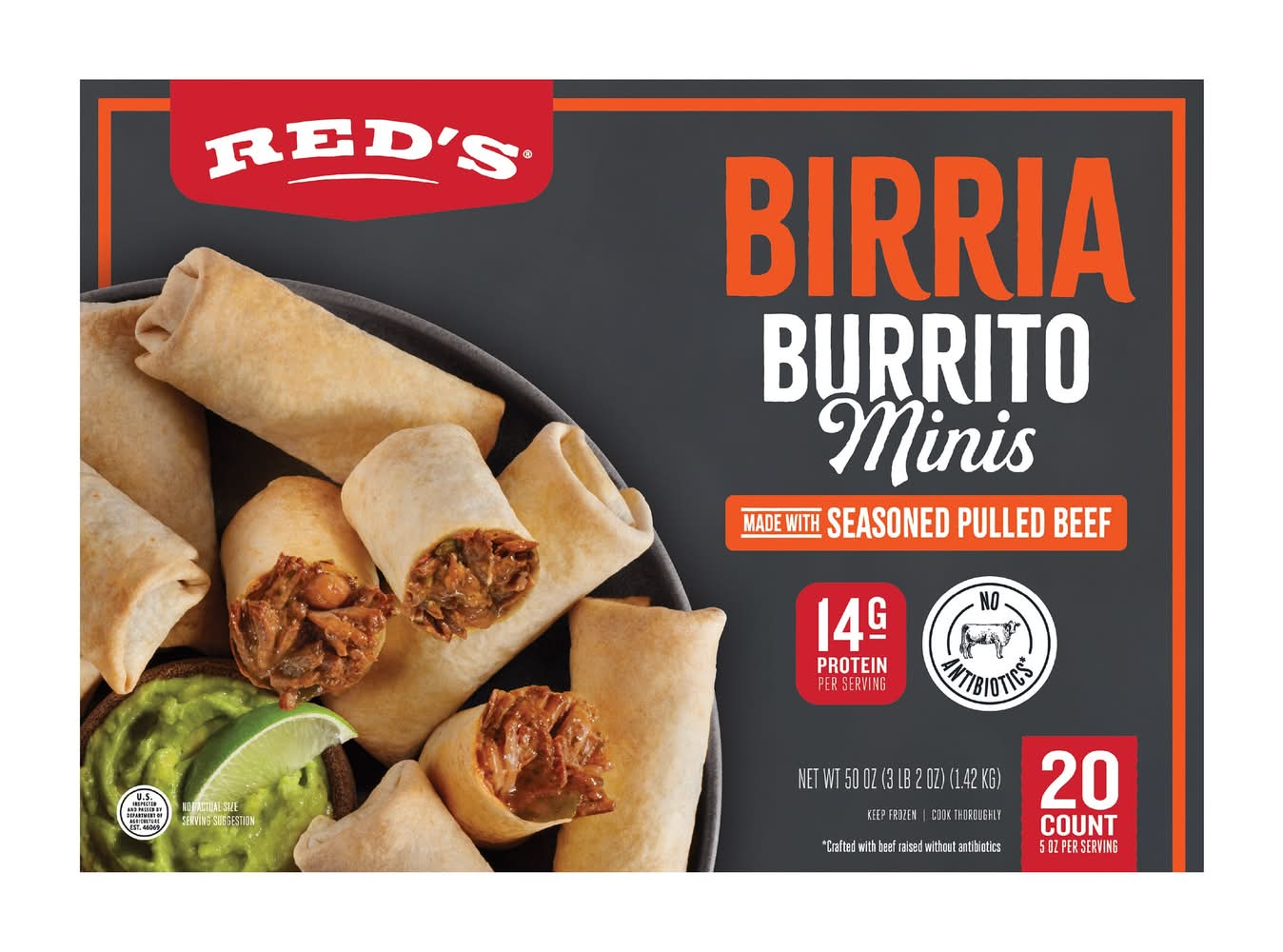 Red's Red's All Natural Birria Mini Burritos — product image