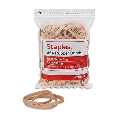 Staples Economy Rubber Bands (64 ct) (3 1/2'' * 1/4'')