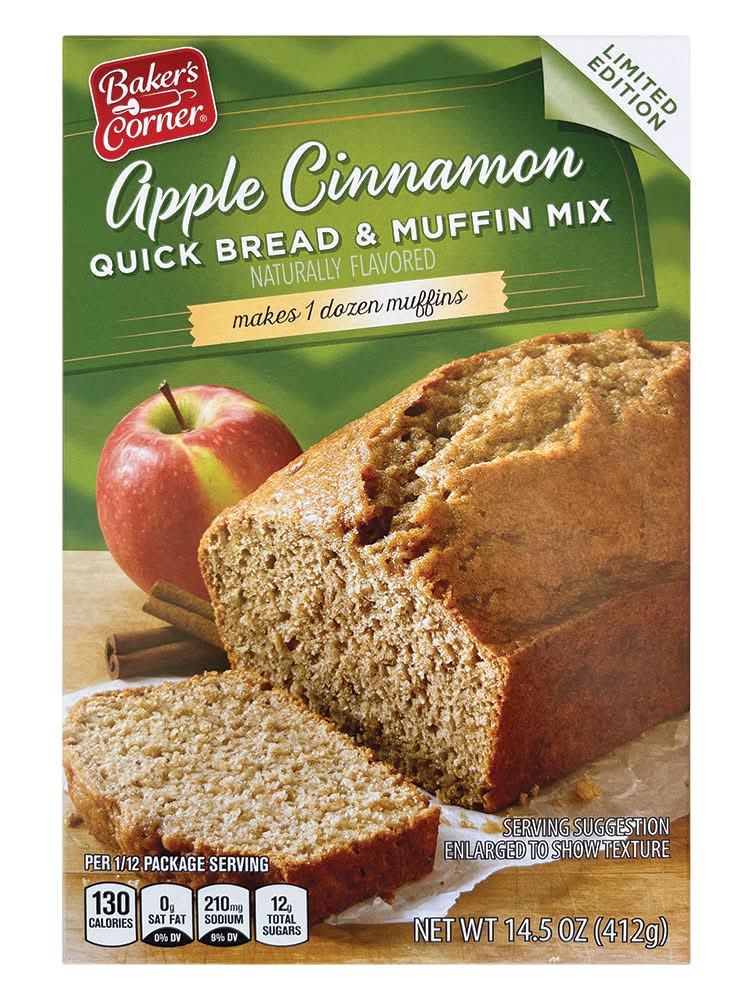 Baker's Corner Quick Bread & Muffin Mix, Apple-Cinnamon (14.5 oz)