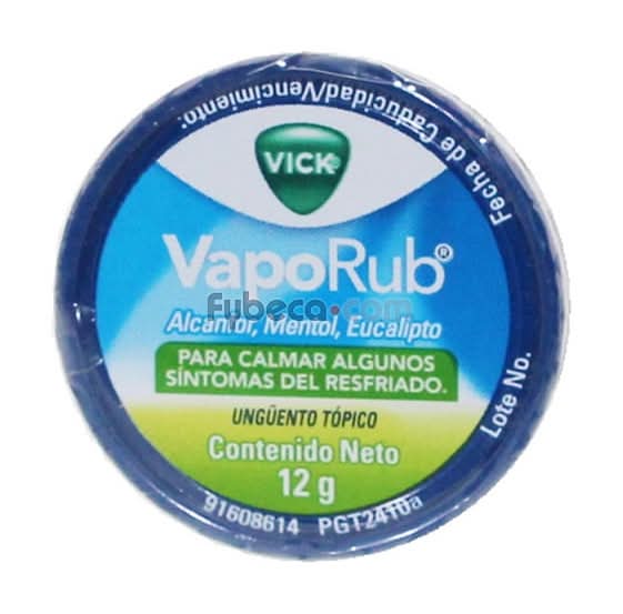 Vick Vaporub Mentol Ungüento 12G