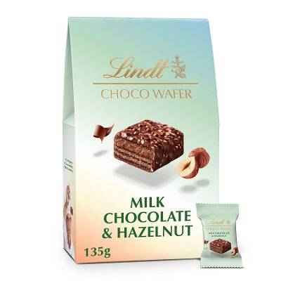 Lindt Choco Wafer Milk Choc & Hazelnut (135g)